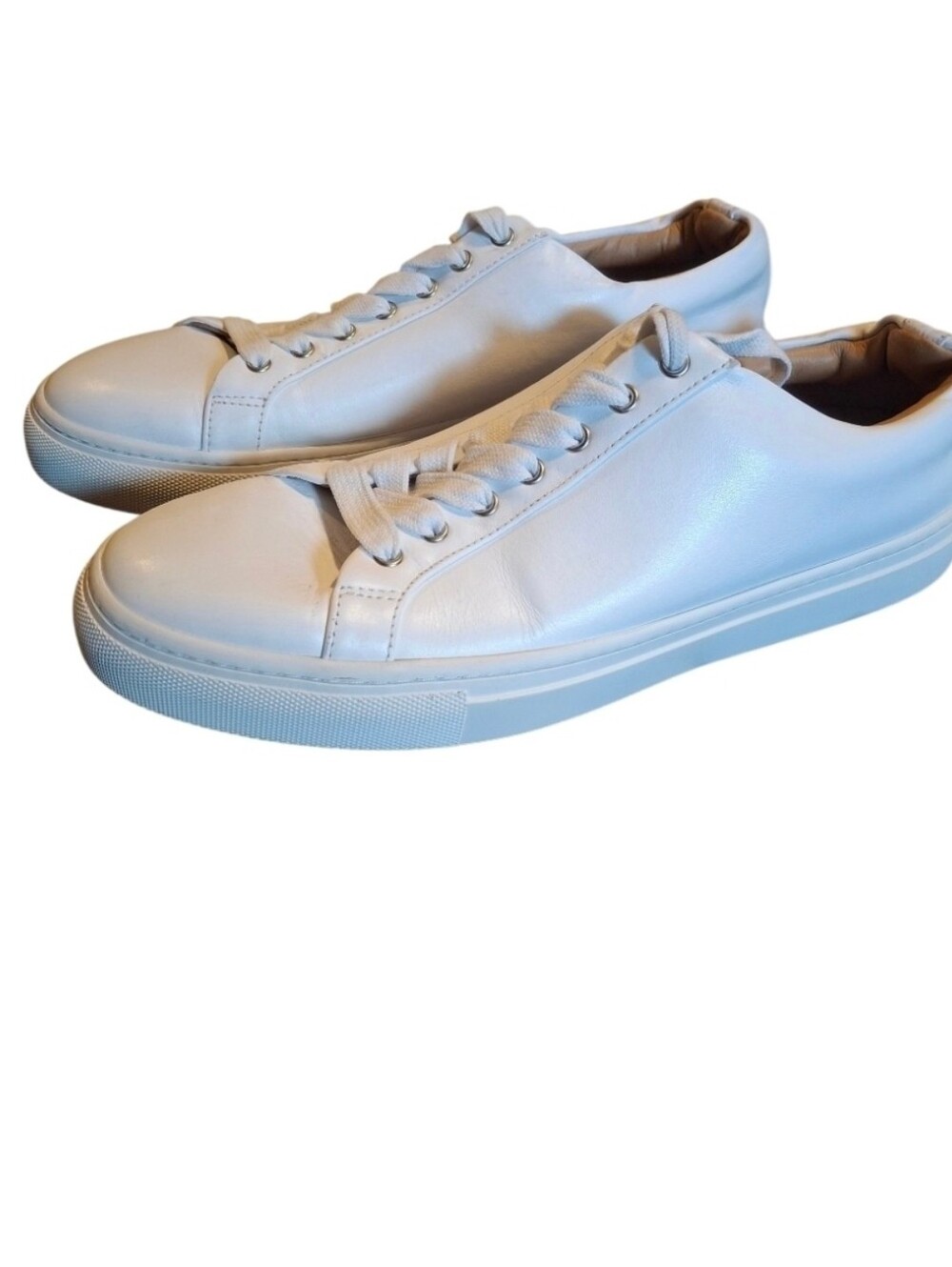Thursday Everyday Men’s Leather Sneakers Size 10 White Low Top Handcrafted